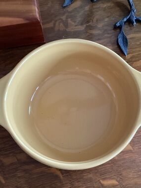 Longaberger Yellow Ceramic Baking Dish